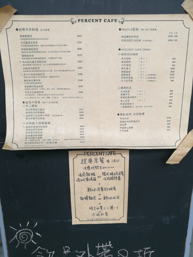 【板橋早午餐】Percent cafe %,巷弄內的溫馨小店 - 第2張圖 【板橋早午餐】Percent cafe %,巷弄內的溫馨小店