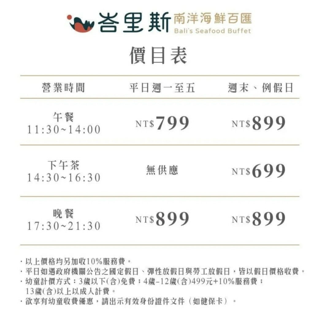 【新莊吃到飽】峇里斯南洋海鮮總匯，新莊最新吃到飽，試營運前3天買一送一哦！