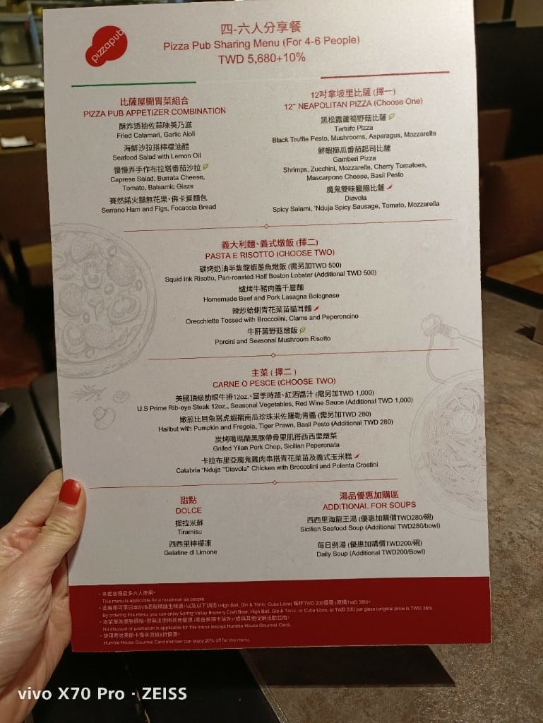 【台北美食】台北喜來登大飯店比薩屋PizzaPub