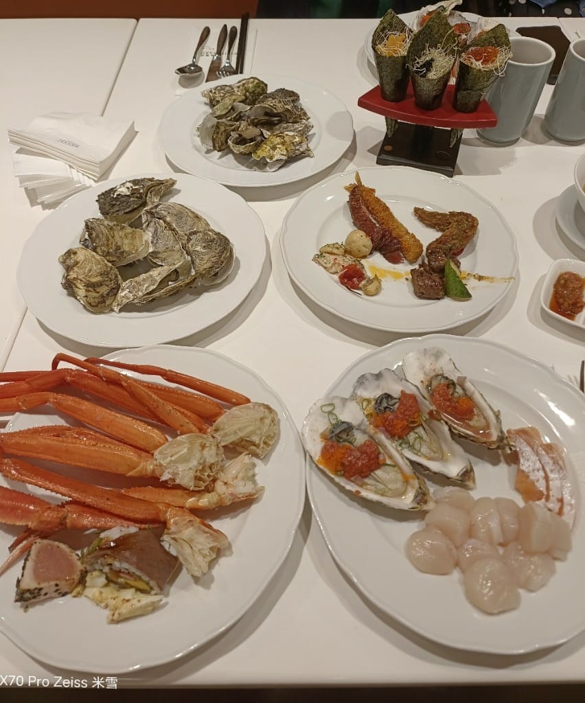 【台北吃到飽】敘日全日餐廳台北六福萬怡酒店，生蠔、干貝、松葉