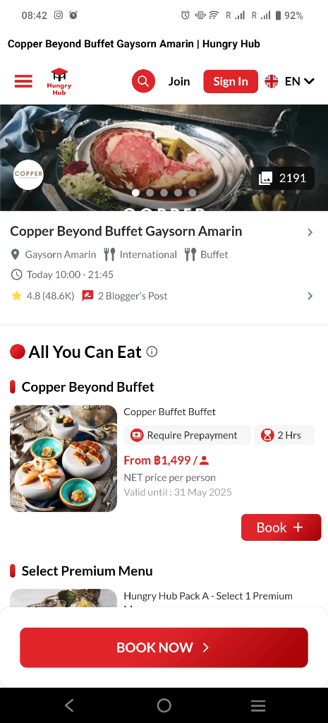 【曼谷吃到飽】CopperBeyondBuffet，曼谷吃到飽天花板再訪🤤